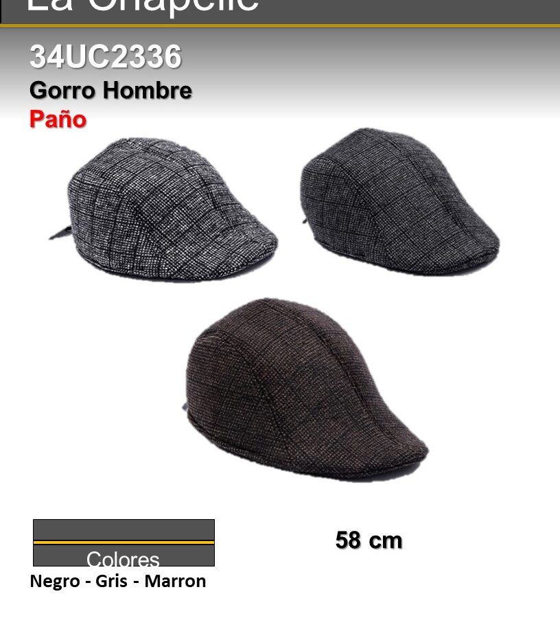 Boina Hombre paño cuadro chico